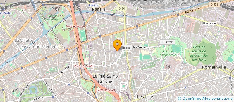 localisation de l'entreprise MONSIEUR DAN KOUASSI-SANTOS  PANTIN