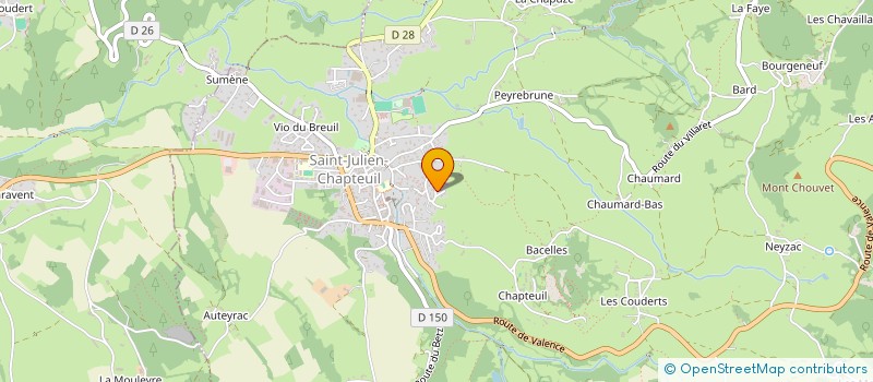 localisation de l'entreprise MONSIEUR DANIEL ACHARD  SAINT-JULIEN-CHAPTEUIL