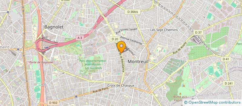 localisation de l'entreprise MONSIEUR DANIEL ANTOINE à MONTREUIL