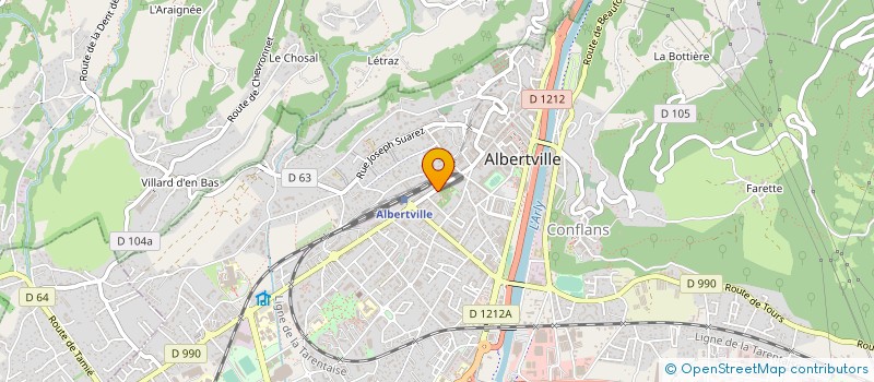 localisation de l'entreprise MONSIEUR DANIEL ANXIONNAZ à ALBERTVILLE