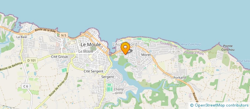 localisation de l'entreprise MONSIEUR DANIEL ARAMINTHE à LE MOULE