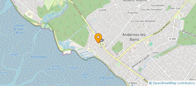 localisation de l'entreprise MONSIEUR DANIEL AUBINEAU-MONDON  ANDERNOS-LES-BAINS