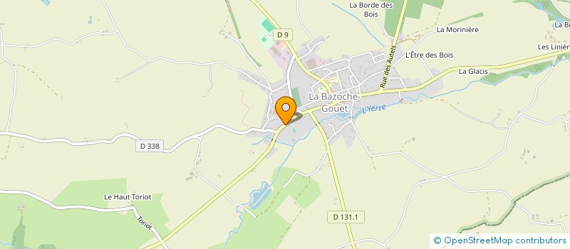 localisation de l'entreprise MONSIEUR DANIEL AUBRY à LA BAZOCHE-GOUET