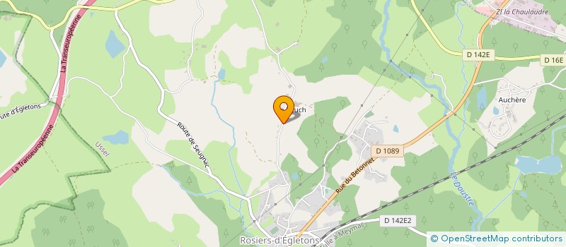 localisation de l'entreprise MONSIEUR DANIEL AUCHABIE  ROSIERS-D EGLETONS