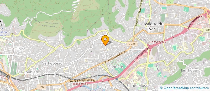 localisation de l'entreprise MONSIEUR DANIEL BAIONI  TOULON