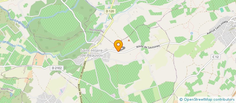 localisation de l'entreprise MONSIEUR DANIEL BARDOU à SAINT-HILAIRE-DE-BEAUVOIR