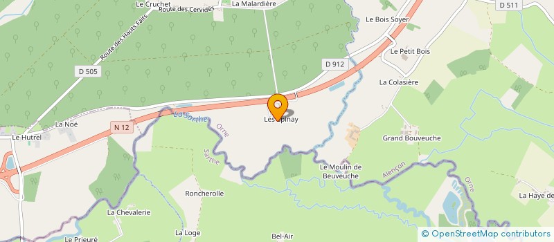 localisation de l'entreprise MONSIEUR DANIEL BARON à LES VENTES-DE-BOURSE