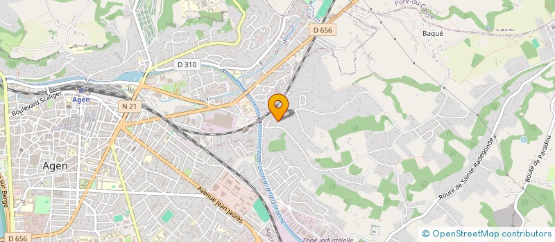 localisation de l'entreprise MONSIEUR DANIEL BASQUIN  BON-ENCONTRE