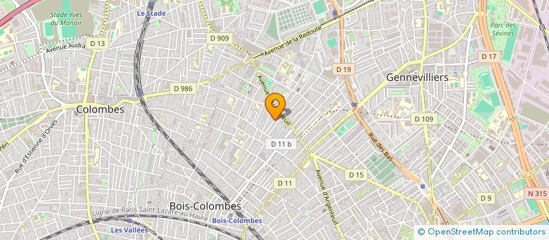 localisation de l'entreprise MONSIEUR DANIEL BASSIERE à BOIS-COLOMBES