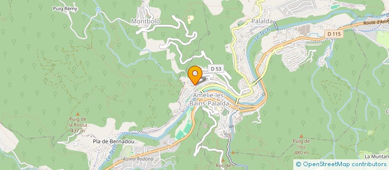 localisation de l'entreprise MONSIEUR DANIEL BAUDICHET  AMELIE-LES-BAINS-PALALDA