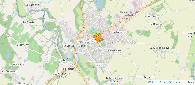 localisation de l'entreprise MONSIEUR DANIEL BAUDRY  ROCHESERVIERE