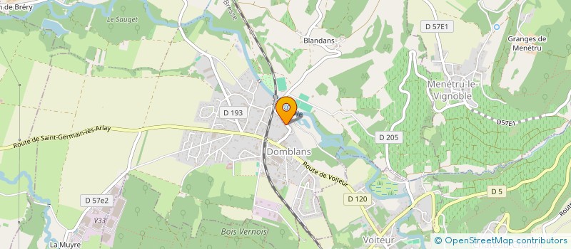 localisation de l'entreprise MONSIEUR DANIEL BAVOUX à DOMBLANS