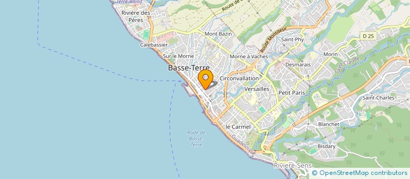localisation de l'entreprise MONSIEUR DANIEL BEAUBRUN à BASSE-TERRE