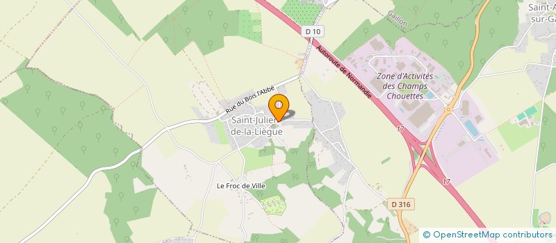 localisation de l'entreprise MONSIEUR DANIEL BEAUVAIS  SAINT-JULIEN-DE-LA-LIEGUE