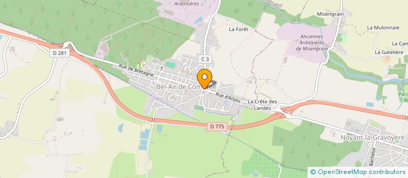 localisation de l'entreprise MONSIEUR DANIEL BEDUNEAU à OMBREE D'ANJOU
