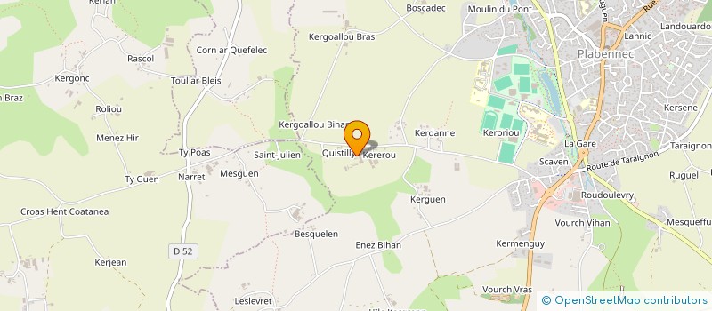 localisation de l'entreprise MONSIEUR DANIEL BELLEC  LANDIVISIAU