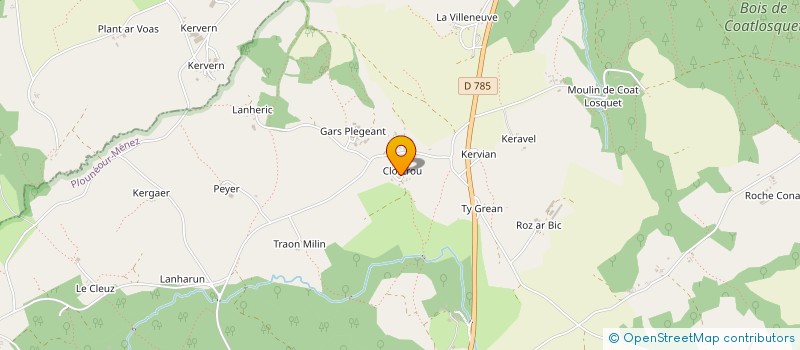 localisation de l'entreprise MONSIEUR DANIEL BELLEC  PLOUNEOUR-MENEZ