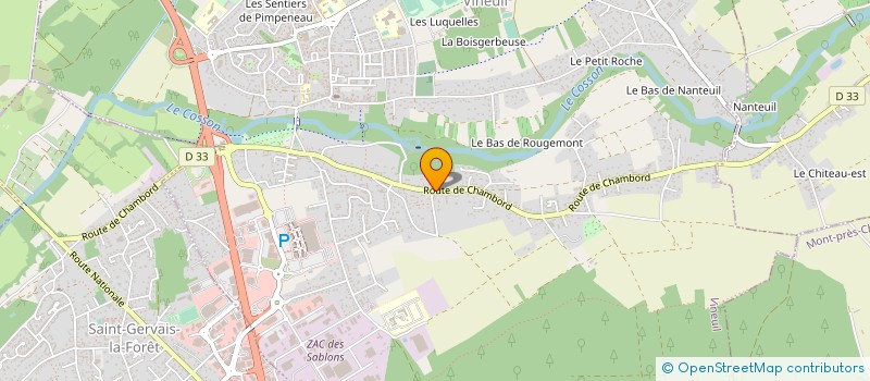 localisation de l'entreprise MONSIEUR DANIEL BENARD  VINEUIL