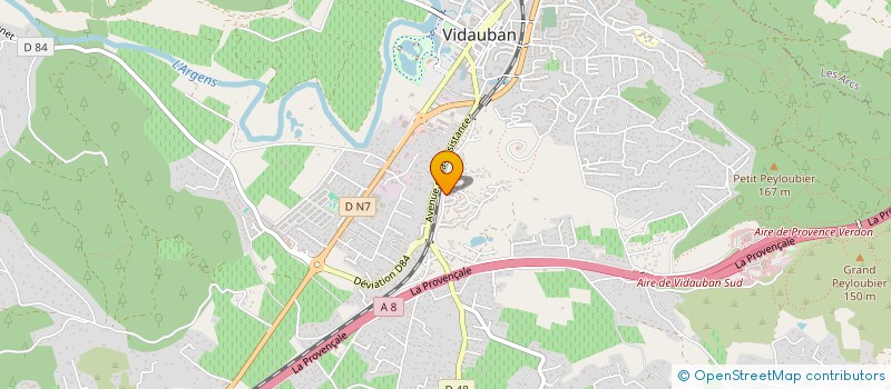 localisation de l'entreprise MONSIEUR DANIEL BEOLETTO  VIDAUBAN