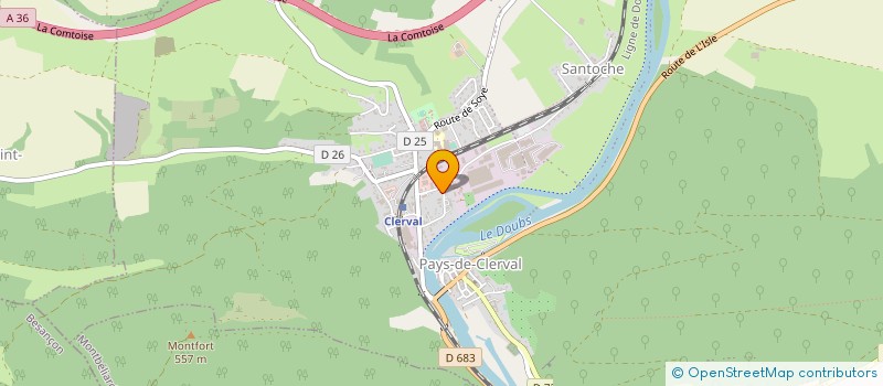 localisation de l'entreprise MONSIEUR DANIEL BERTHET à PAYS-DE-CLERVAL