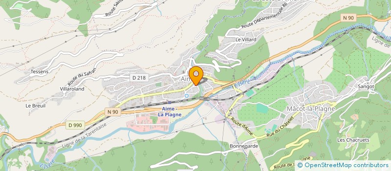 localisation de l'entreprise MONSIEUR DANIEL BERTIN  AIME-LA-PLAGNE