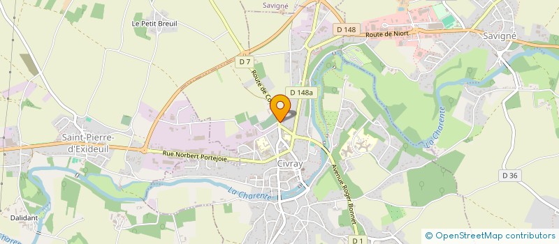 localisation de l'entreprise MONSIEUR DANIEL BOIREAU  CIVRAY