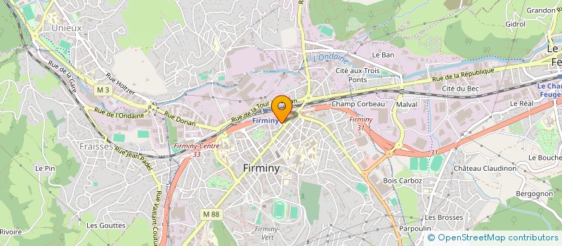 localisation de l'entreprise MONSIEUR DANIEL BOIRON à FIRMINY