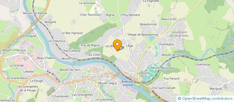 localisation de l'entreprise MONSIEUR DANIEL BONNETAUD à AIXE-SUR-VIENNE