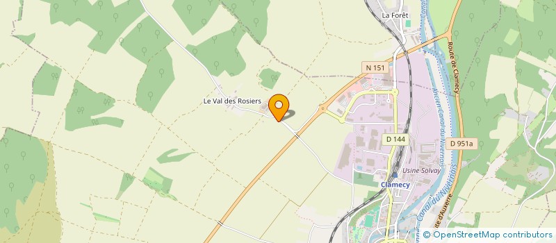 localisation de l'entreprise MONSIEUR DANIEL BONNOTTE à CLAMECY