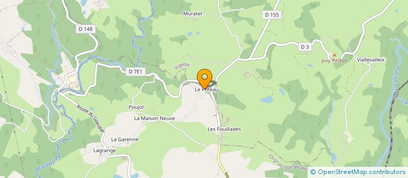 localisation de l'entreprise MONSIEUR DANIEL BORNES  ORGNAC-SUR-VEZERE