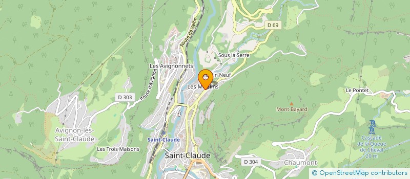 localisation de l'entreprise MONSIEUR DANIEL BOSIO à SAINT-CLAUDE