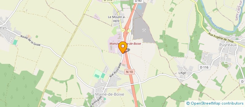 localisation de l'entreprise MONSIEUR DANIEL BOSSANT  MAINE-DE-BOIXE