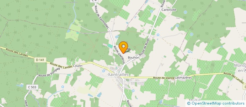 localisation de l'entreprise MONSIEUR DANIEL BOUDEY  XAINTRAILLES