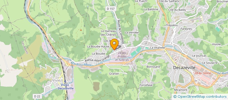 localisation de l'entreprise MONSIEUR DANIEL BOUSSAC  VIVIEZ