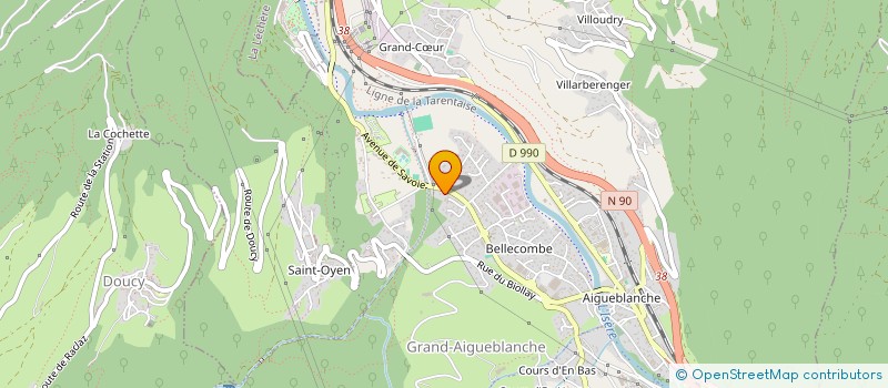 localisation de l'entreprise MONSIEUR DANIEL BOUVIER  GRAND-AIGUEBLANCHE