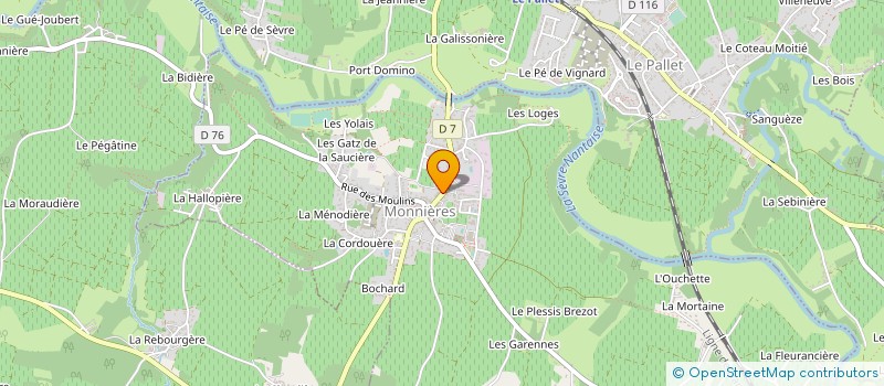 localisation de l'entreprise MONSIEUR DANIEL BRAUD  MONNIERES