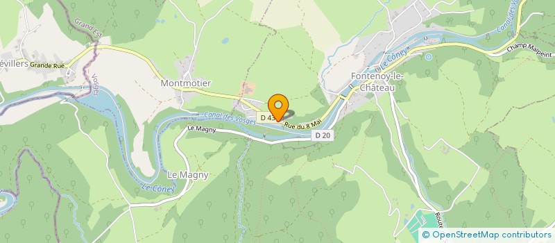 localisation de l'entreprise MONSIEUR DANIEL BRESSON  FONTENOY-LE-CHATEAU