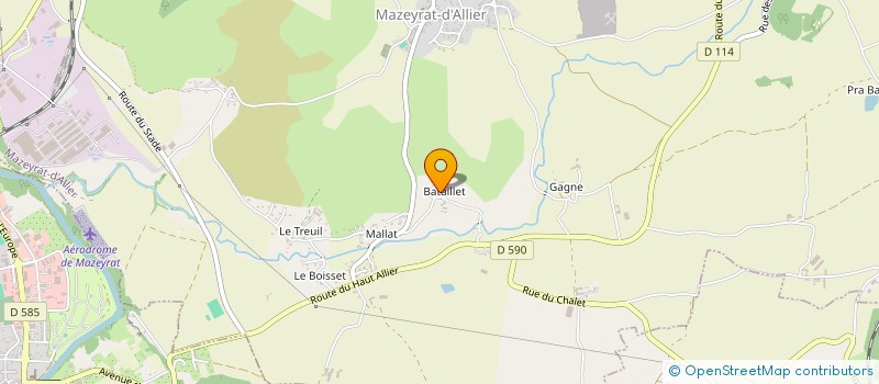 localisation de l'entreprise MONSIEUR DANIEL BREUIL  MAZEYRAT D ALLIER