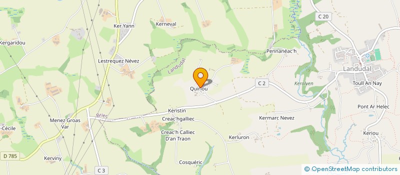 localisation de l'entreprise MONSIEUR DANIEL BROCHET  LANDUDAL