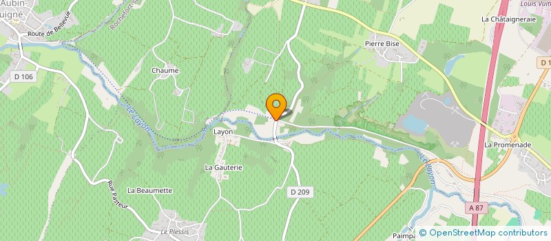 localisation de l'entreprise MONSIEUR DANIEL BUREAU  BELLEVIGNE-EN-LAYON