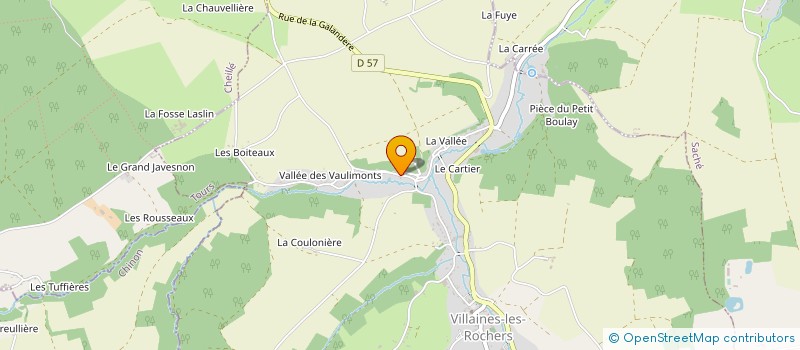 localisation de l'entreprise MONSIEUR DANIEL BUREAU  VILLAINES-LES-ROCHERS