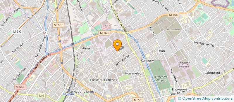 localisation de l'entreprise MONSIEUR DANIEL BURETTE à ROUBAIX