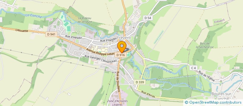 localisation de l'entreprise MONSIEUR DANIEL CANDAS  FREVENT