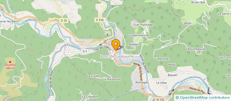 localisation de l'entreprise MONSIEUR DANIEL CAPEZZA  PONT-DE-LABEAUME