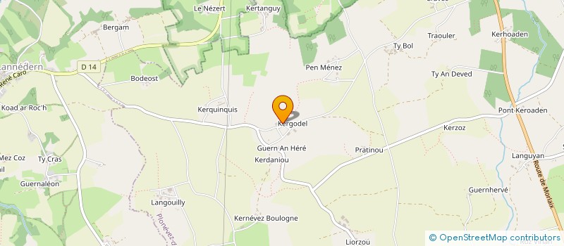 localisation de l'entreprise MONSIEUR DANIEL CARO  PLONEVEZ-DU-FAOU