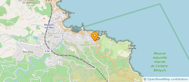 localisation de l'entreprise MONSIEUR DANIEL CASAMITJANA  BANYULS-SUR-MER