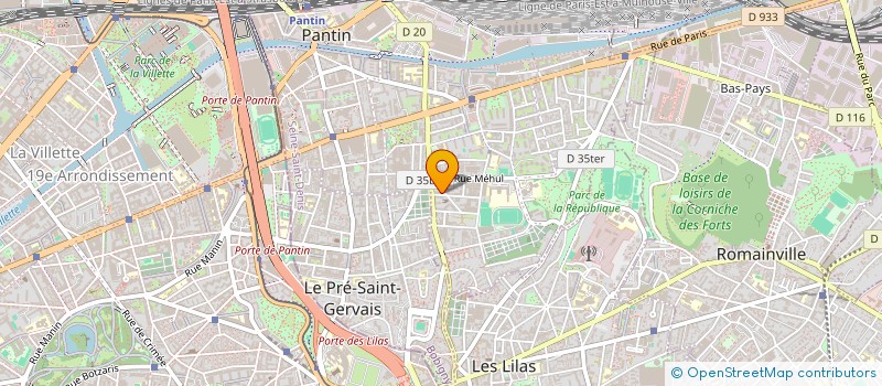 localisation de l'entreprise MONSIEUR DANIEL CASIMIR  PANTIN