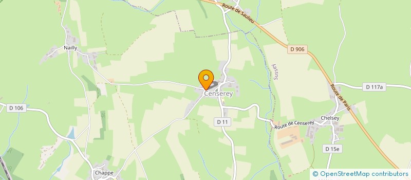 localisation de l'entreprise MONSIEUR DANIEL CHEVRIER  CENSEREY