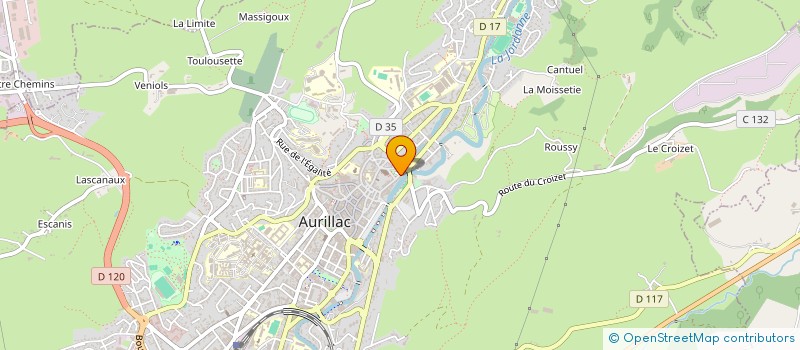 localisation de l'entreprise MONSIEUR DANIEL CLAVIERE à AURILLAC