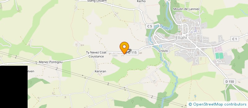 localisation de l'entreprise MONSIEUR DANIEL CLEREN  ELLIANT